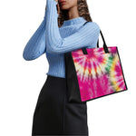 Double Tie Dye Print Canvas Tote Bag