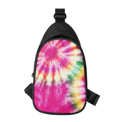 Double Tie Dye Print Chest Bag
