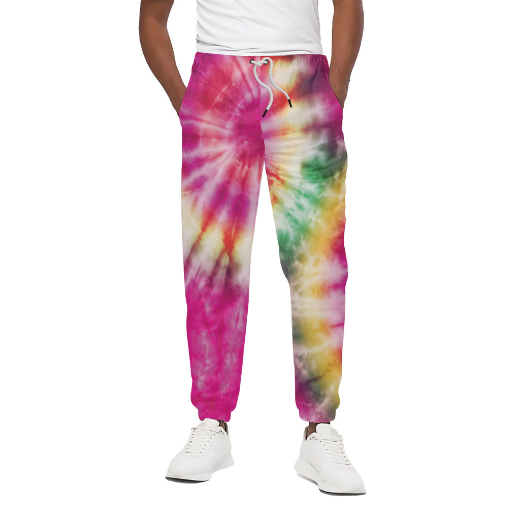 Double Tie Dye Print Cotton Pants