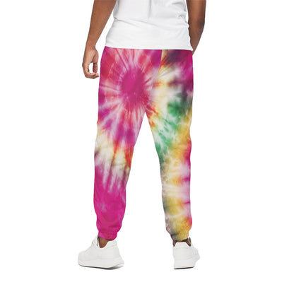 Double Tie Dye Print Cotton Pants