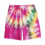 Double Tie Dye Print Cotton Shorts