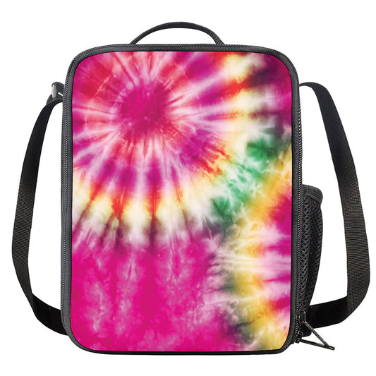 Double Tie Dye Print Crossbody Lunch Bag