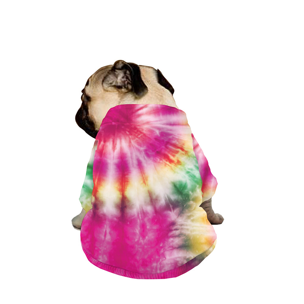 Double Tie Dye Print Dog Zip Up Jacket