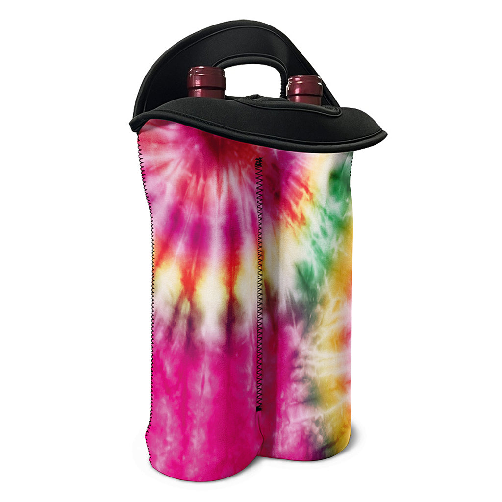 Double Tie Dye Print Double Neoprene Wine Tote