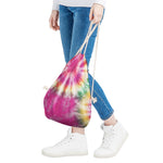 Double Tie Dye Print Drawstring Bag