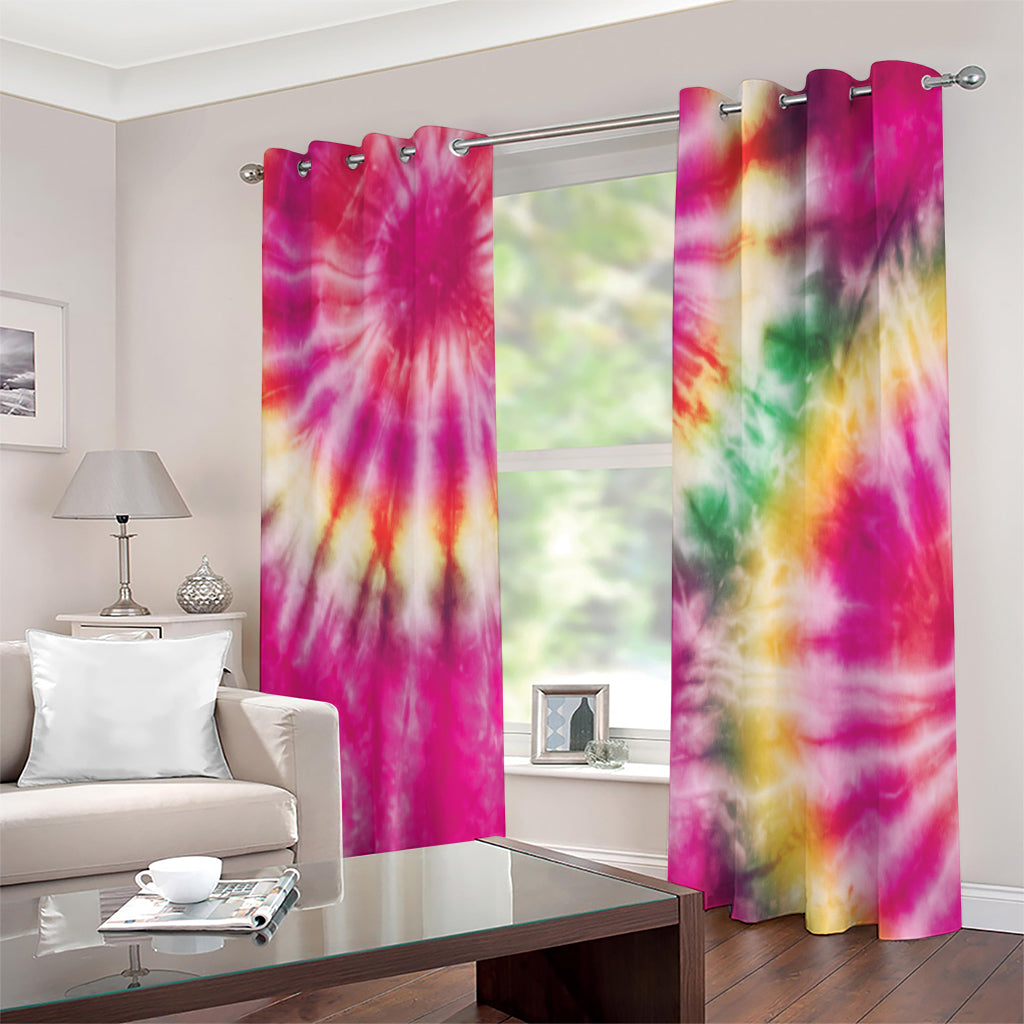 Double Tie Dye Print Extra Wide Grommet Curtains
