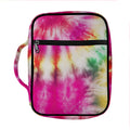 Double Tie Dye Print Front Pocket Bible Bag