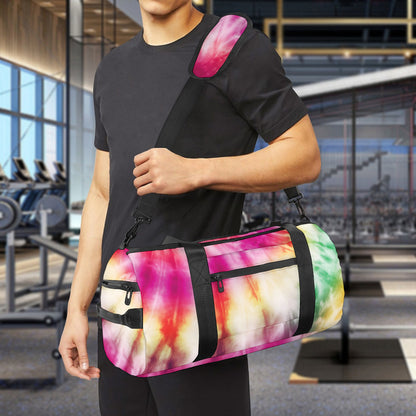 Double Tie Dye Print Gym Bag