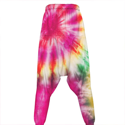 Double Tie Dye Print Hammer Pants