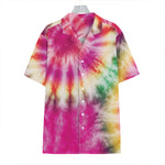 Double Tie Dye Print Hawaiian Shirt