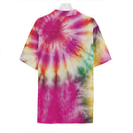 Double Tie Dye Print Hawaiian Shirt