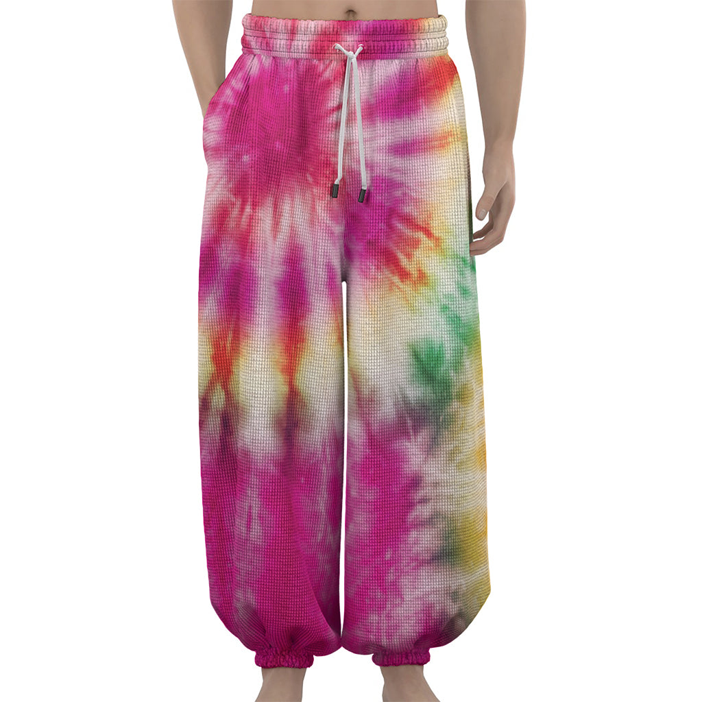 Double Tie Dye Print Lantern Pants