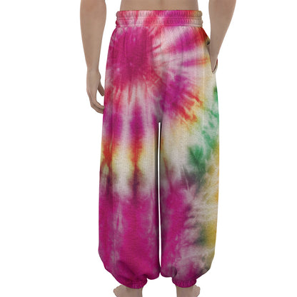 Double Tie Dye Print Lantern Pants