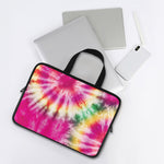 Double Tie Dye Print Laptop Sleeve With Handle