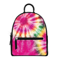 Double Tie Dye Print Leather Backpack