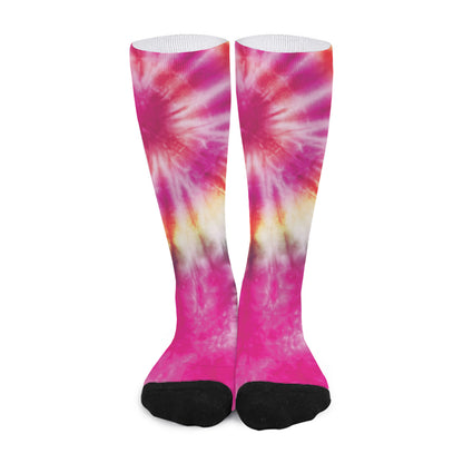 Double Tie Dye Print Long Socks