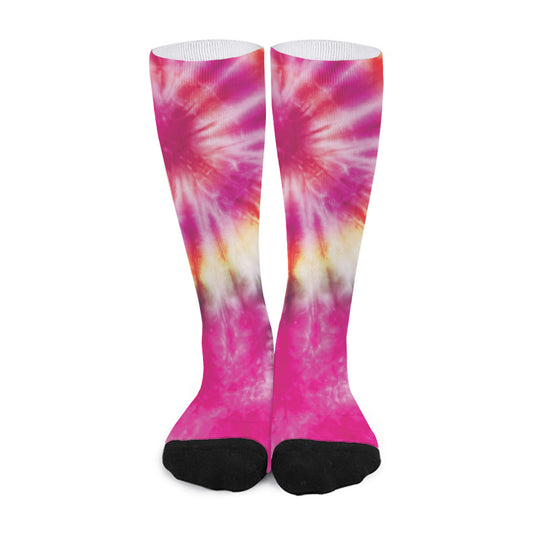 Double Tie Dye Print Long Socks