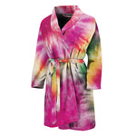 Double Tie Dye Print Men's Bathrobe