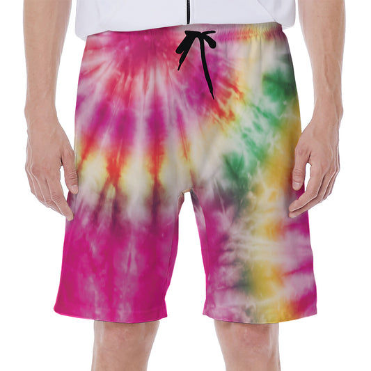 Double Tie Dye Print Men's Beach Shorts