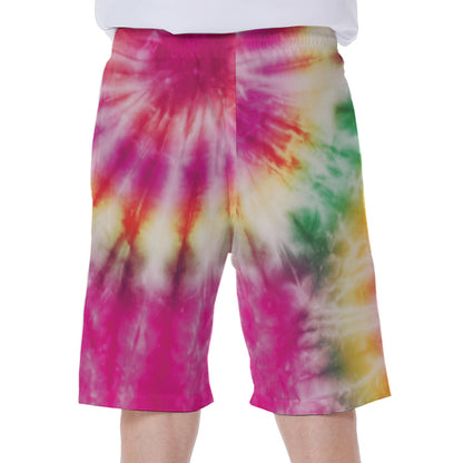 Double Tie Dye Print Men's Beach Shorts