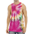 Double Tie Dye Print Men's Muscle Tank Top