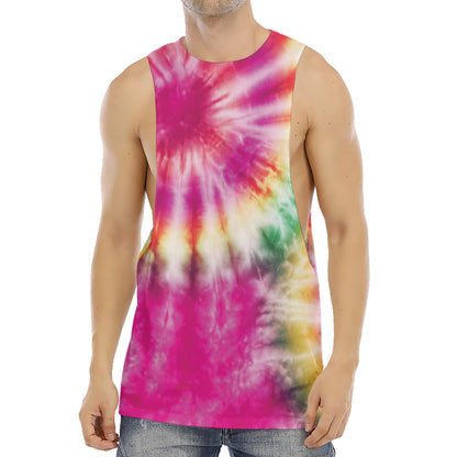 Double Tie Dye Print Men's Muscle Tank Top