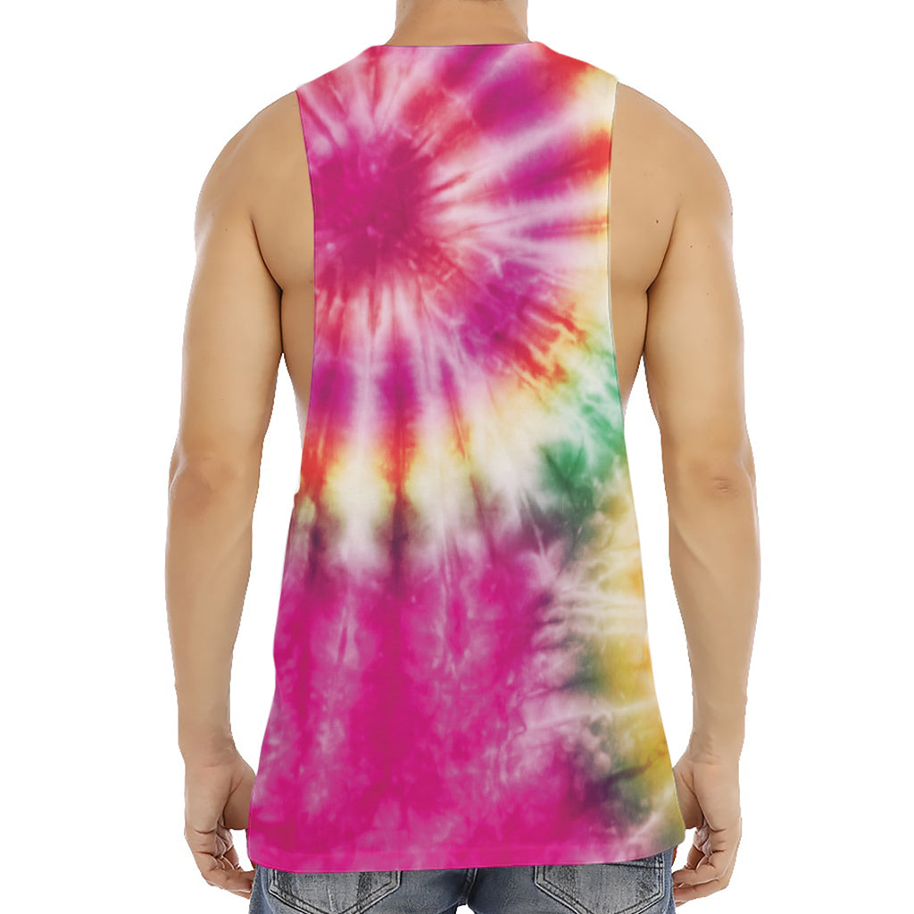 Double Tie Dye Print Men's Muscle Tank Top