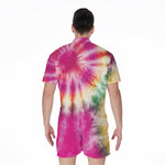 Double Tie Dye Print Men's Rompers