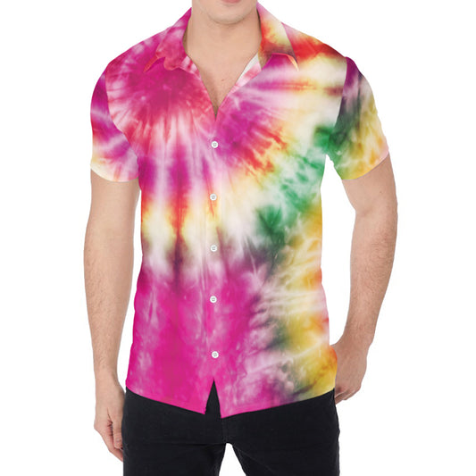 Double Tie Dye Print Men's Shirt