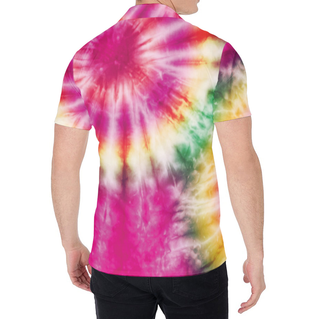 Double Tie Dye Print Men's Shirt