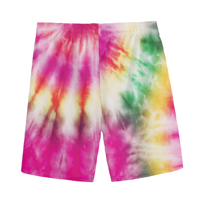 Double Tie Dye Print Men's Sports Shorts