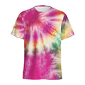 Double Tie Dye Print Men's Athletic T-Shirt