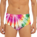 Double Tie Dye Print Men's Triangle Swim Briefs