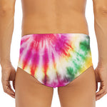 Double Tie Dye Print Men's Triangle Swim Briefs