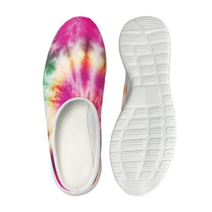 Double Tie Dye Print Mesh Casual Shoes