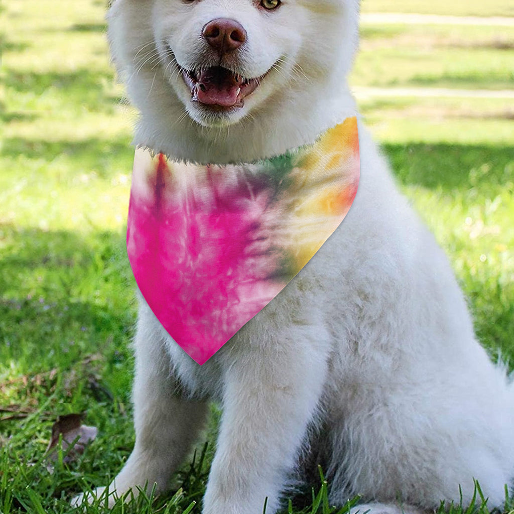 Double Tie Dye Print Over The Collar Dog Bandana