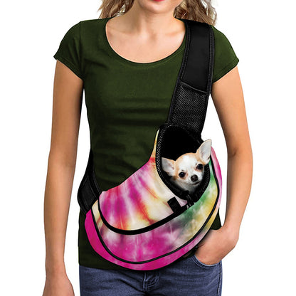 Double Tie Dye Print Pet Sling Carrier