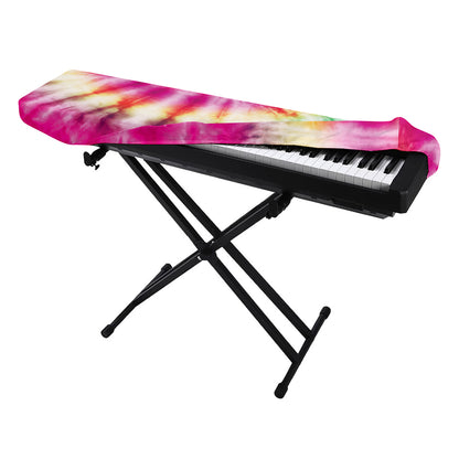 Double Tie Dye Print Piano Keyboard Cover