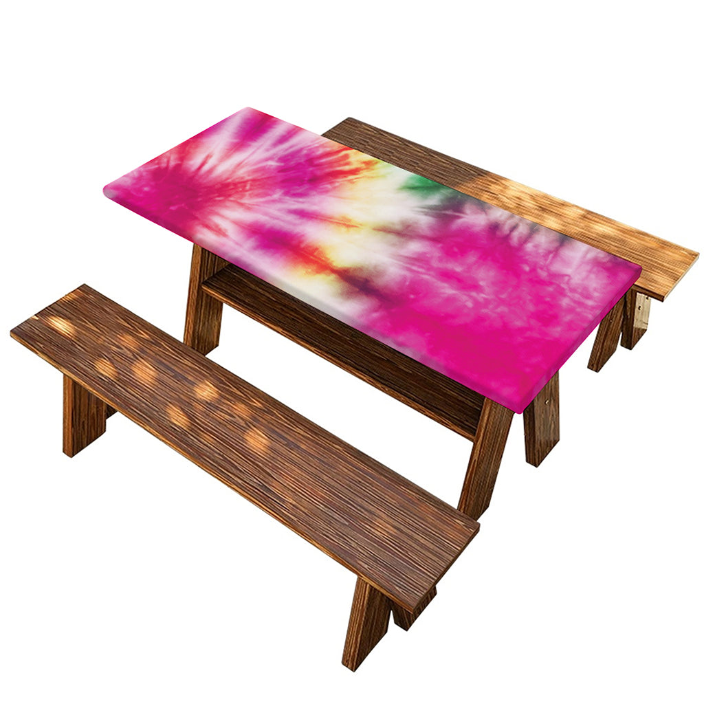 Double Tie Dye Print Picnic Table Cover