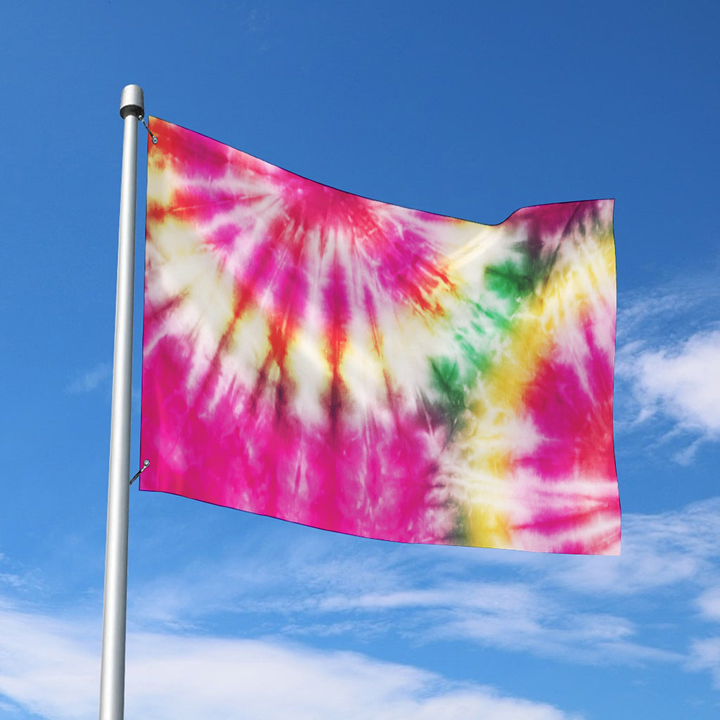 Double Tie Dye Print Polyester Flag