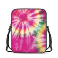 Double Tie Dye Print Rectangular Crossbody Bag