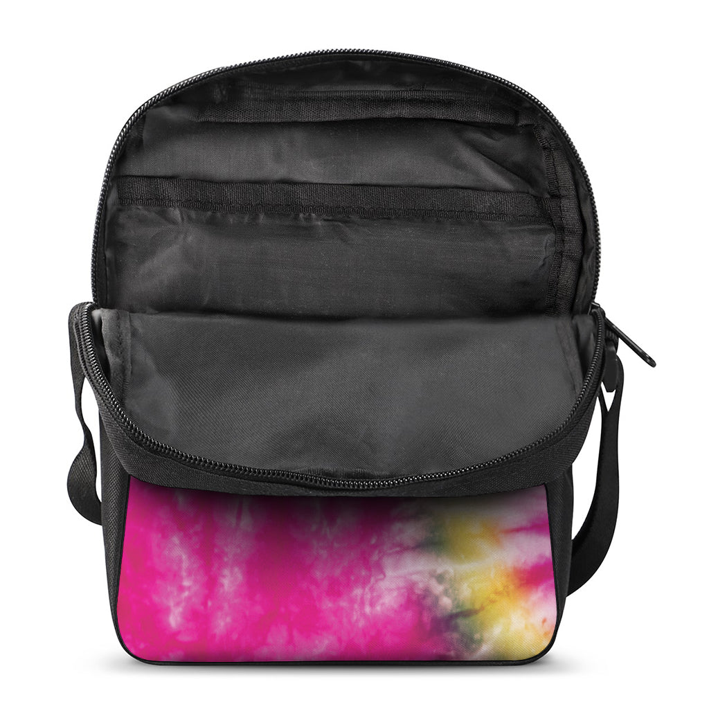 Double Tie Dye Print Rectangular Crossbody Bag