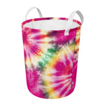 Double Tie Dye Print Round Laundry Basket