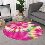 Double Tie Dye Print Round Rug