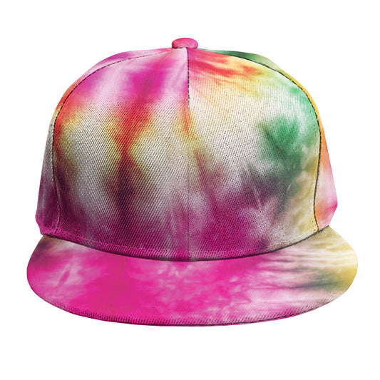 Double Tie Dye Print Snapback Cap