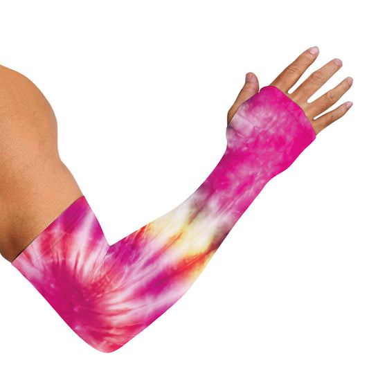 Double Tie Dye Print Sun Protection Arm Sleeves