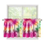 Double Tie Dye Print Tier Curtains