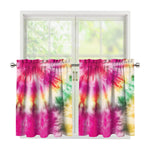 Double Tie Dye Print Tier Curtains