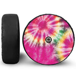 Double Tie Dye Print Tire Cover With Camera Hole