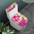 Double Tie Dye Print Toilet Lid And Tank Cover Set